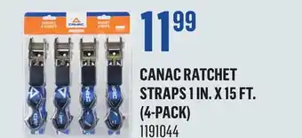 Canac CANAC RATCHET STRAPS 1 IN. X 15 FT. (4-PACK) offer