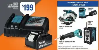 Canac MAKITA 5 AH 18V BATTERY AND CHARGER KIT offer