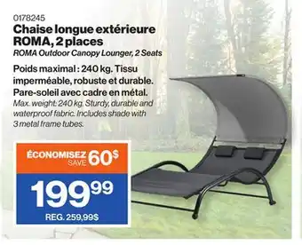 Patrick Morin ROMA Outdoor Canopy Lounger, 2 Seats offer