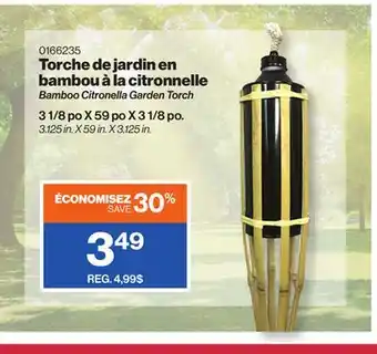 Patrick Morin Bamboo Citronella Garden Torch offer
