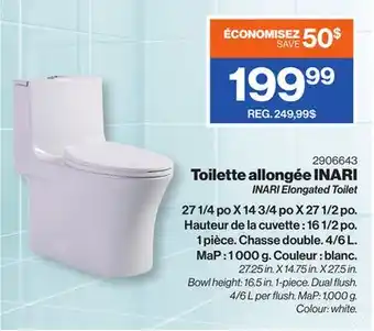Patrick Morin INARI Elongated Toilet offer