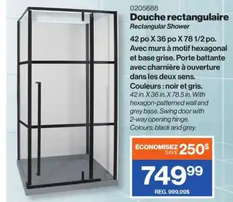 Patrick Morin Rectangular Shower offer