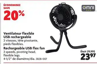 Home Hardware On-the-Go USB Rechargeable Flex Fan offer