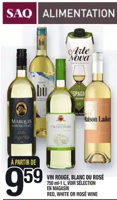 Marche Ami VIN ROUGE, BLANC OU ROSÉ | RED, WHITE OR ROSÉ WINE offer