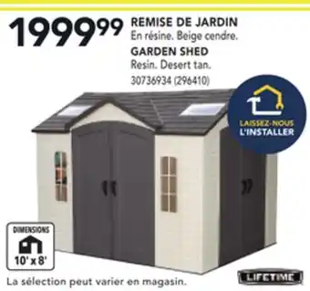 RONA LIFETIME GARDEN SHED offer