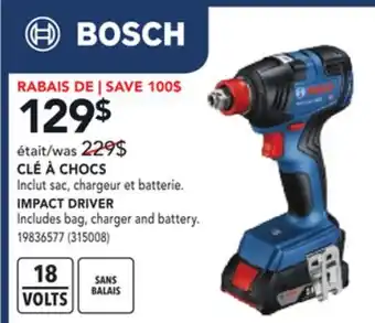 Réno Dépôt CLÉ À CHOCS BOSCH offer