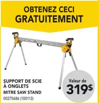 Réno Dépôt SUPPORT DE SCIE À ONGLETS DEWALT offer