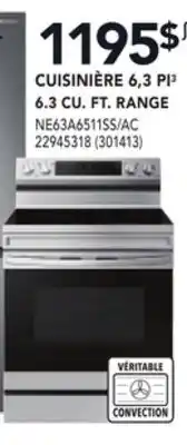 Réno Dépôt CUISINIÈRE 6,3 PI³ SAMSUNG offer
