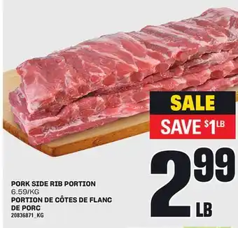 Independent Grocer PORK SIDE RIB PORTION offer