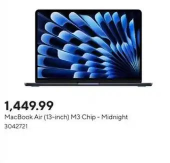 Staples MacBook Air (13-inch) M3 Chip - Midnight offer