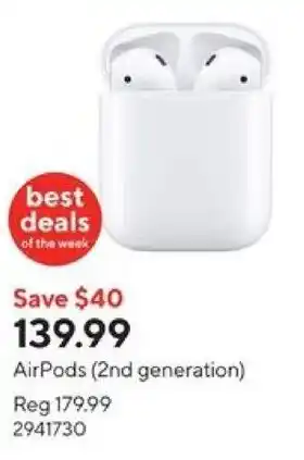 Staples AirPods (2nd generation) offer