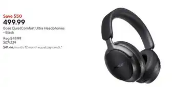 Staples Bose QuietComfort Ultra Headphones - Black offer