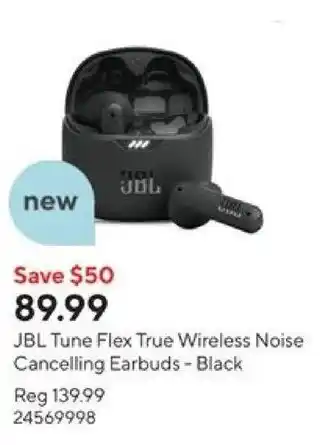 Staples JBL Tune Flex True Wireless Noise Cancelling Earbuds - Black offer