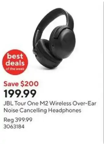 Staples JBL Tour One M2 Wireless Over-Ear Noise Cancelling Headphones offer