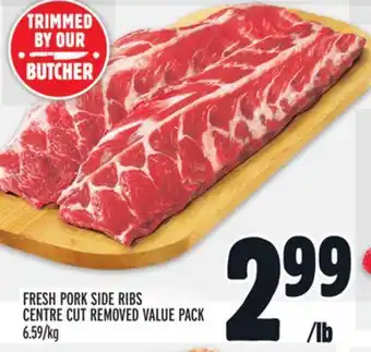 Metro FRESH PORK SIDE RIBS CENTRE CUT REMOVED offer