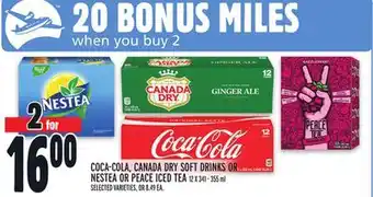 Metro COCA-COLA, CANADA DRY SOFT DRINKS OR NESTEA OR PEACE ICED TEA offer