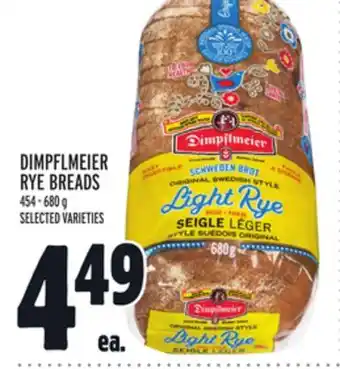 Metro DIMPFLMEIER RYE BREADS offer