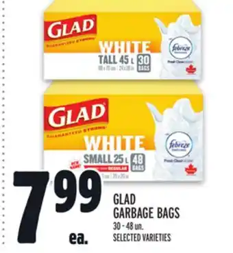 Metro GLAD GARBAGE BAGS offer