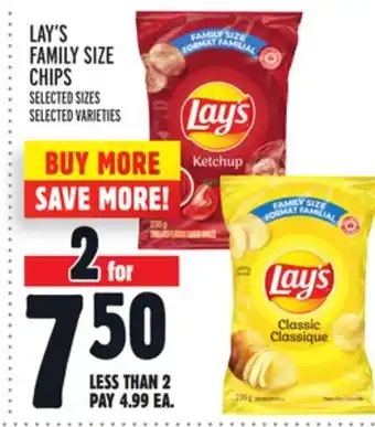 Metro LAY'S FAMILY SIZE CHIPS offer