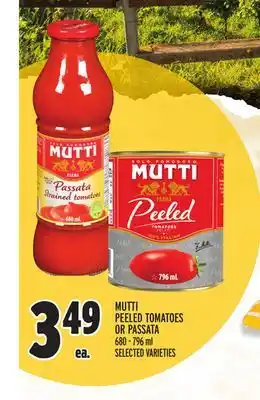Metro MUTTI PEELED TOMATOES OR PASSATA offer