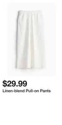 H&M Linen-blend Pull-on Pants offer