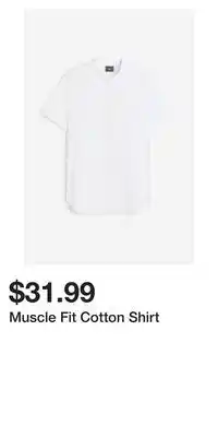 H&M Muscle Fit Cotton Shirt offer