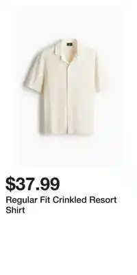 H&M Regular Fit Crinkled Resort Shirt offer