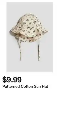 H&M Patterned Cotton Sun Hat offer