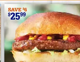 M & M Food Market Fully Cooked Tasty BurgersTM† offer