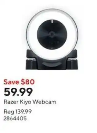 Staples Razer Kiyo Webcam offer