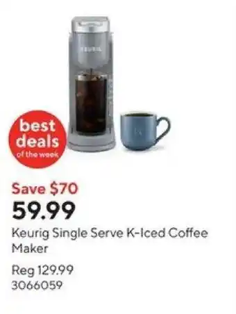 Staples Keurig Single Serve K-Iced Coffee Maker offer