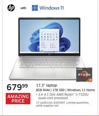 The Source HP 17.3 laptop offer
