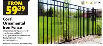 Home Hardware Coral Ornamental Iron Fence offer