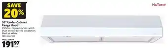 Home Hardware 30 Under Cabinet Range Hood offer