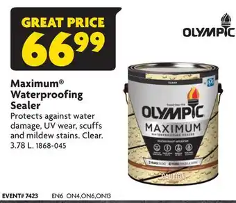Home Hardware Maximum Waterproofing Sealer offer