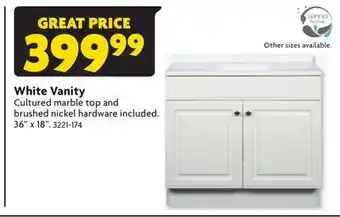 Home Hardware White Vanity offer