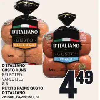 Independent City Market D'ITALIANO GUSTO BUNS 8'S offer