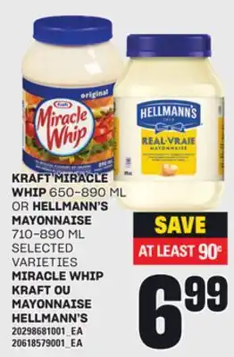 Independent City Market MIRACLE WHIP KRAFT OU MAYONNAISE HELLMANN'S offer
