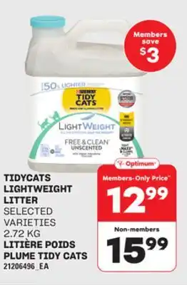 Independent City Market LITIÈRE POIDS PLUME TIDY CATS PURINA, 2.72 KG offer