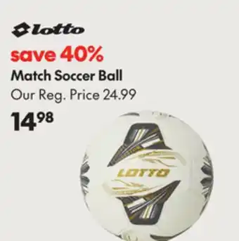 Sport Chek LOTTO MATCH SOCCER BALL offer