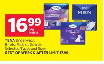 Rexall TENA Underwear, Briefs, Pads or Guards offer