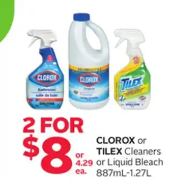 Rexall CLOROX or TILEX Cleaners or Liquid Bleach 887mL-1.27L offer