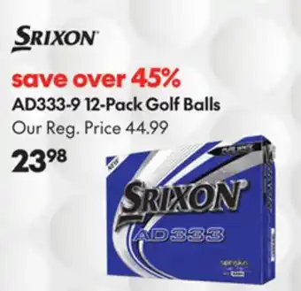 Sport Chek SRIXON AD333-9 12-PACK GOLF BALLS offer