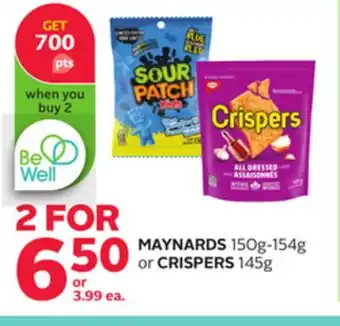 Rexall MAYNARDS 150g-154g or CRISPERS 145g offer