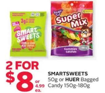 Rexall SMARTSWEETS 50g or HUER Bagged Candy 150g-180g offer