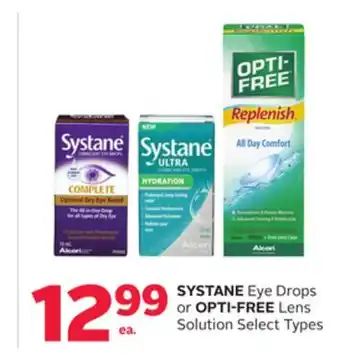 Rexall SYSTANE Eye Drops or OPTI-FREE Lens Solution offer