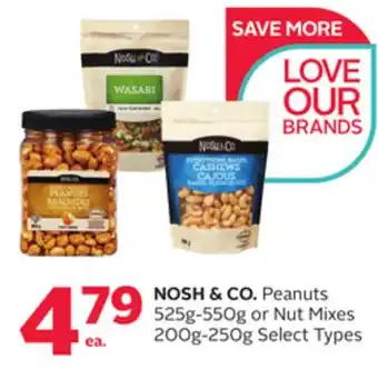 Rexall NOSH & CO. Peanuts 525g-550g or Nut Mixes 200g-250g offer