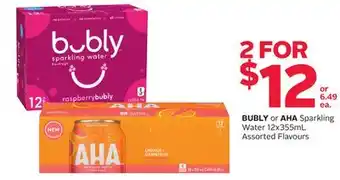 Rexall BUBLY or AHA Sparkling Water offer