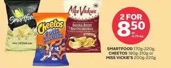 Rexall SMARTFOOD 170g-220g, CHEETOS 180g-310g or MISS VICKIE'S 200g-220g offer