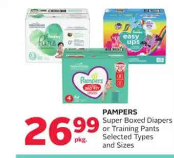 Rexall PAMPERS Super Boxed Diapers or Training Pants offer